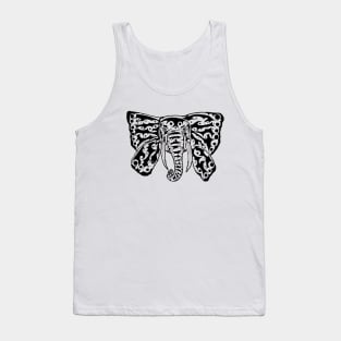 Elephant Butterfly Tattoo Tank Top